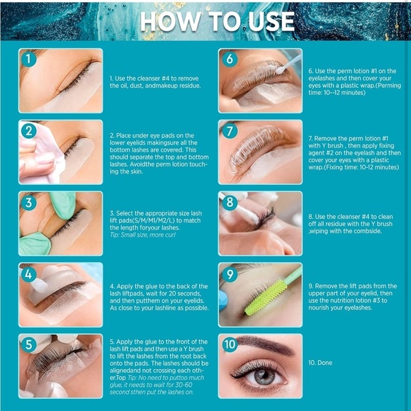 Lash Lift Kit Eyelash Lift & Tint Brow Lamination Natural Lash Curling Salon DIY - Picture 5 of 15